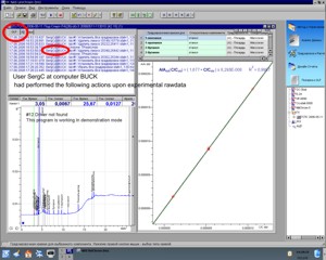 UniChrom V for Linux - GLP Log, Calibration and Chromatogram View